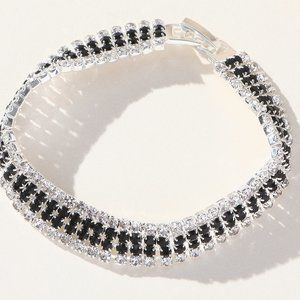 Women's Metal Diamond Thick Chain Contrast Color Bracelet